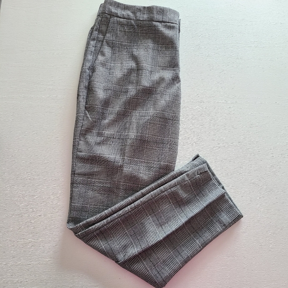 Zara gray plaid straight ankle pants - Picture 6 of 9